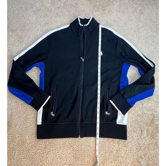 Polo Ralph Lauren Full Zip Track Jacket Black Blue White Men’s Size M - Picture 4 of 6